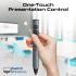 Promate Wireless 2-in-1 Presenter with Multifunctional Stylus, 2.4GHz RF Connectivity, Brilliant Green 200m Laser Pointer, 50m Range, One-Touch Presentation Control - Black